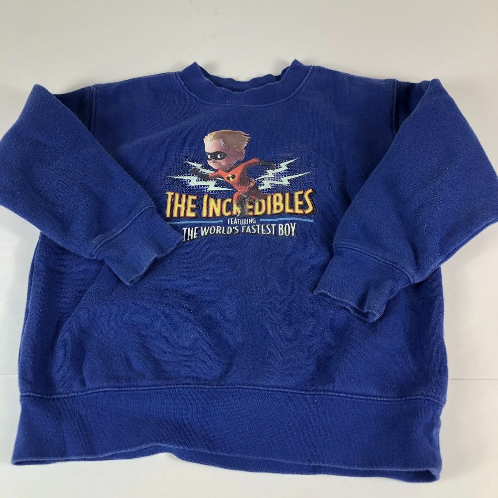 Vintage Y2K The Incredibles Sweater Boy's Medium Blue The Worlds Fastest Kid